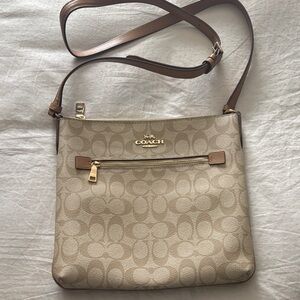 Coach Beige and Brown Crossbody Bag